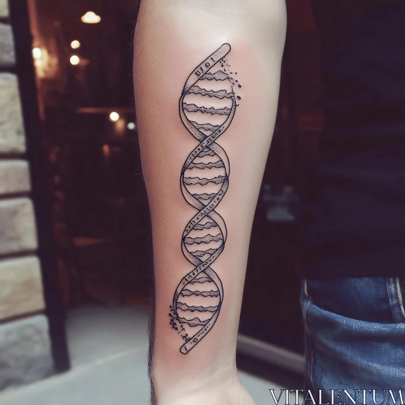 DNA Tattoo Design AI Image