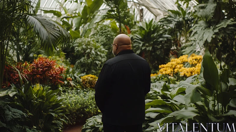 Greenhouse Serenity: A Moment in the Garden AI Image