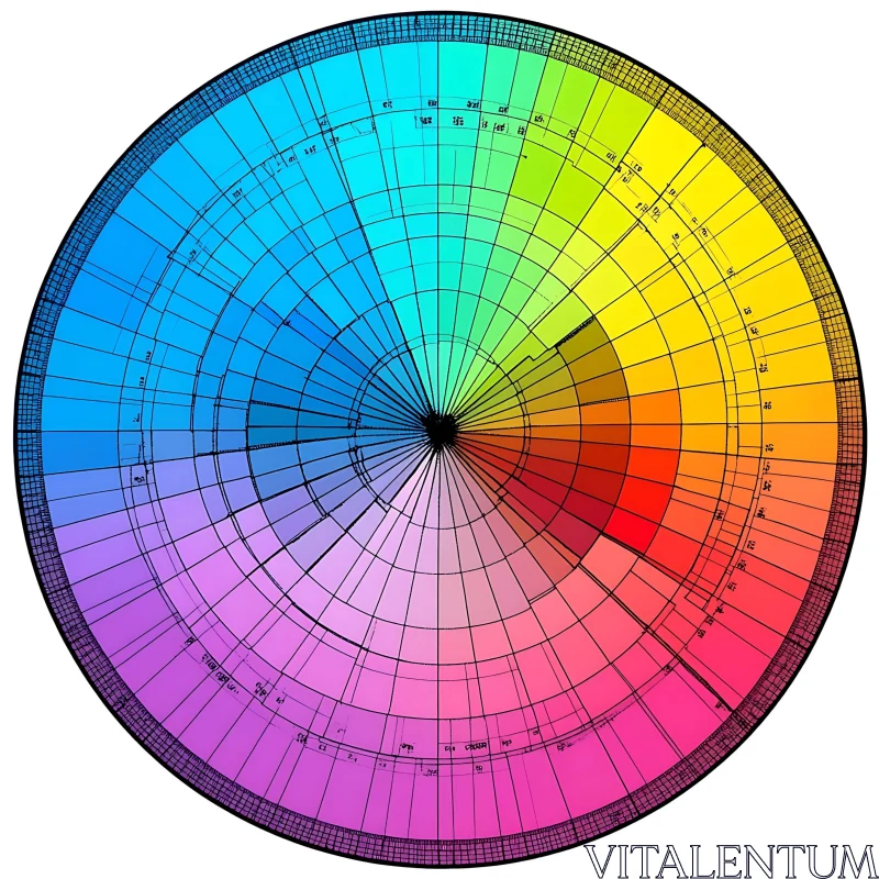 Circular Palette: A Study in Color Gradients AI Image