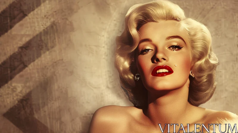 Classic Hollywood Glamour: Marilyn Monroe AI Image