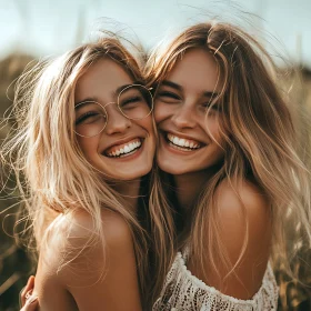 Radiant Smiles: A Portrait of Friendship
