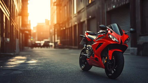 Motorcycle on street