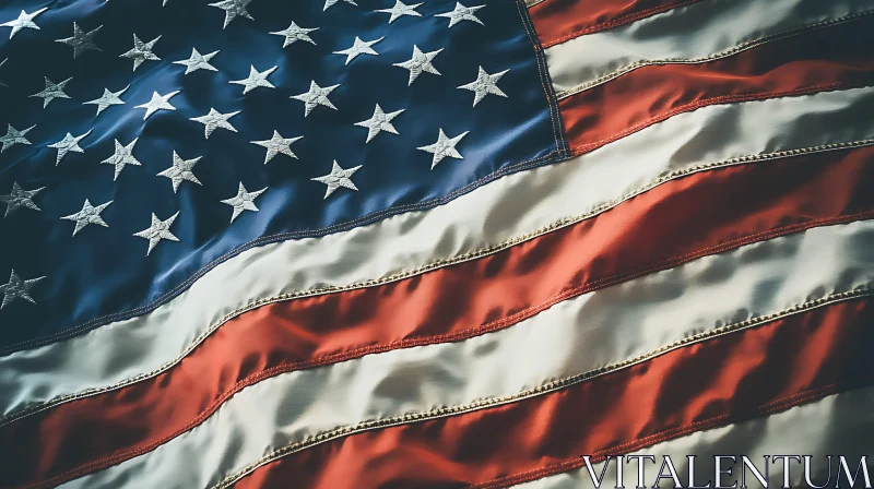 Patriotic American Flag with Stars and Stripes AI Image