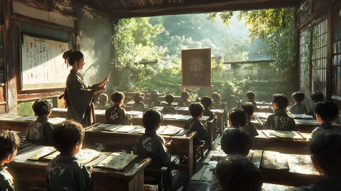 Students in Traditional Classroom