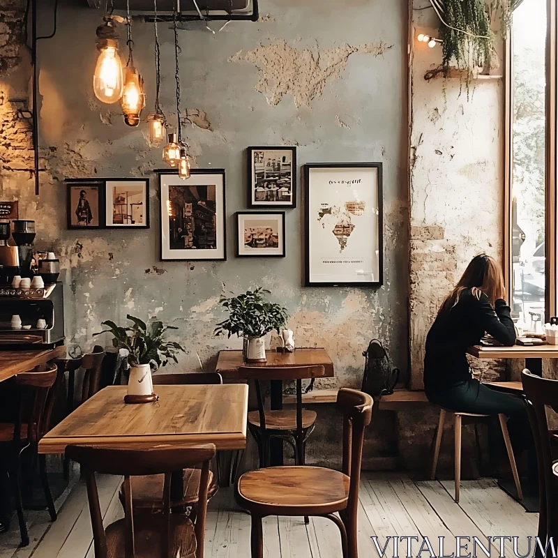 AI ART Cozy Cafe Scene with Natural Light