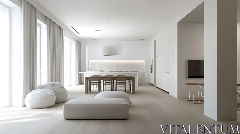 Modern White Interior AI Image