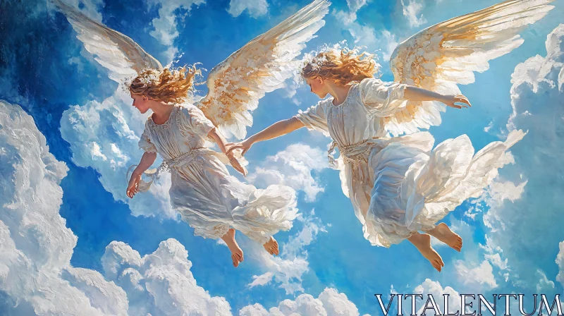 AI ART Angels in the Sky: A Celestial Vision