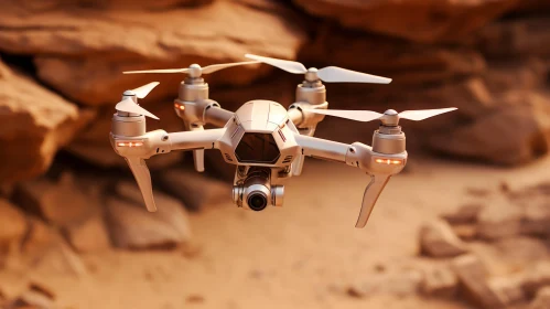 Precision Crafted Drone Navigating Through Desert