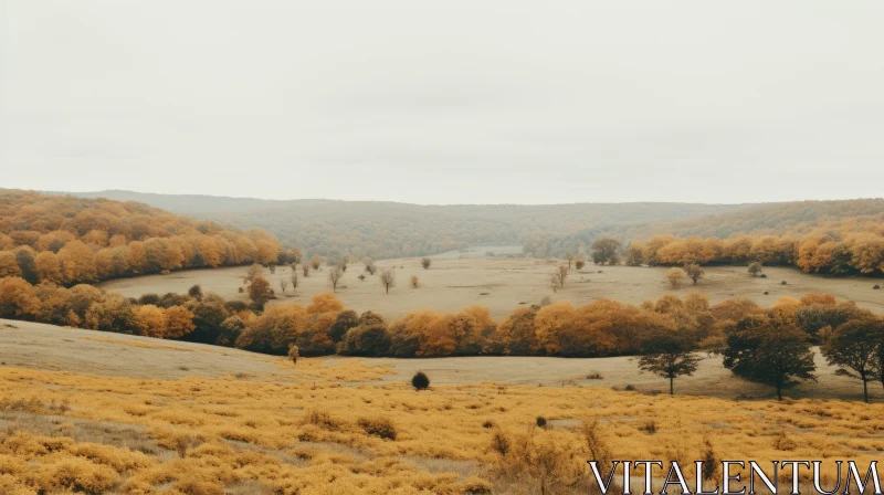 Serene Autumn Forest: Captivating Nature Photography AI Image