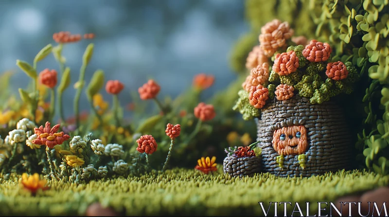 Miniature Floral House AI Image