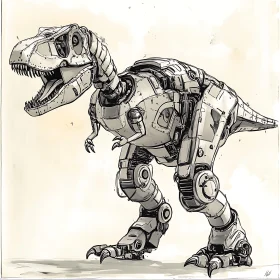 Robotic T-Rex: A Fusion of Past and Future