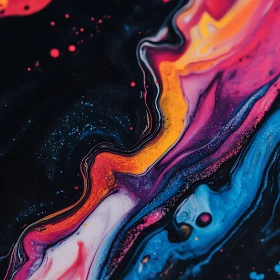 Vivid Abstract Fluid Art Painting