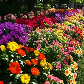 Vibrant Garden Flower Display