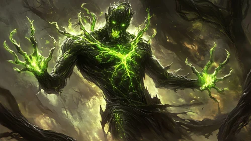 Enigmatic Forest Guardian Artwork