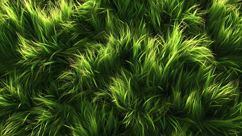 Verdant Grass Field Close-Up