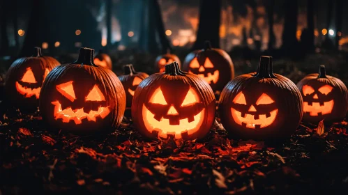 Spooky Pumpkins Display for Halloween