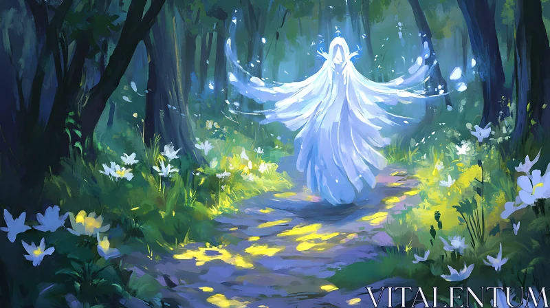 AI ART Mystical Forest Spirit Painting