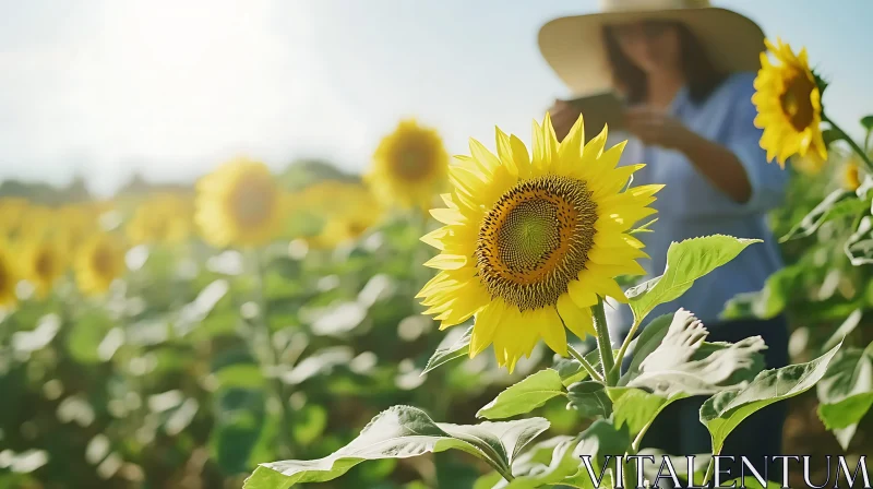 AI ART Radiant Sunflower Bloom in Field