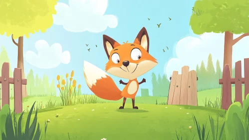 Fox Cartoon Character Illustration