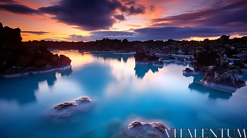 Captivating Blue Lagoon in Iceland: A Serene Oasis of Natural Beauty AI Image