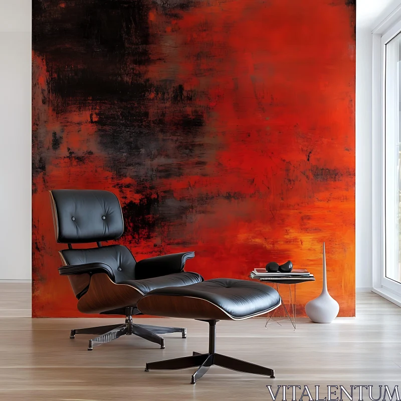 AI ART Contemporary Design with Elegant Chair