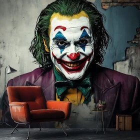 Joker Portrait with Orange Chair