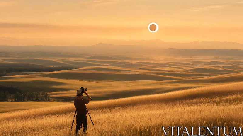 AI ART Photographer in Rolling Hills at Sunset