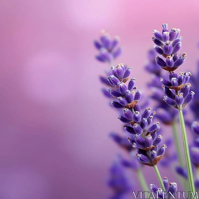 AI ART Lavender Flowers Close-up