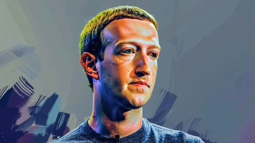 Artistic Rendering of Mark Zuckerberg