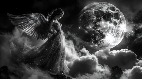 Celestial Guardian in Lunar Light