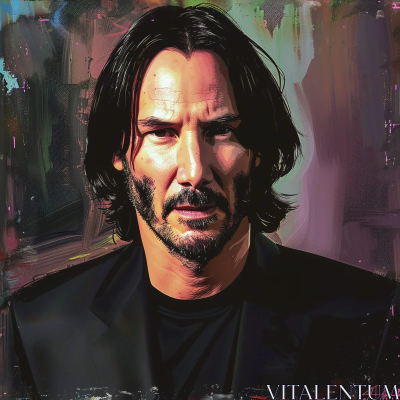 Keanu Reeves Digital Art AI Image