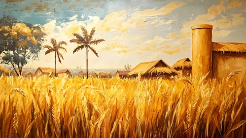 Serene Golden Field Landscape