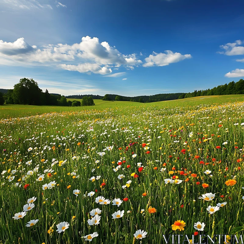 AI ART Wildflower Meadow in Summer