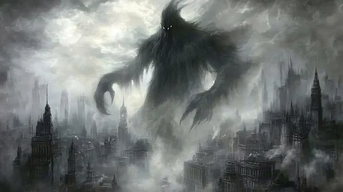 Eerie Monster in the Mist