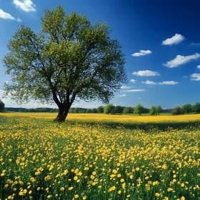 Floral Meadow Landscape