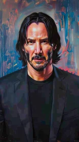 Keanu Reeves Intense Portrait