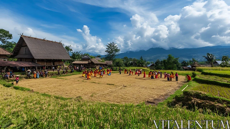 Village Cultural Dance Performance AI Image