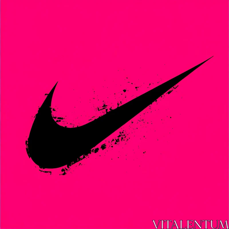 AI ART Nike Logo with Textured Effect