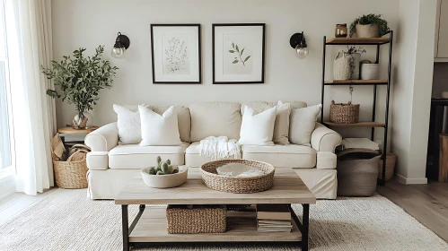 Cozy Home Interior with Natural Elements
