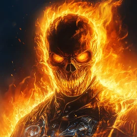 Flaming Skull Character Art