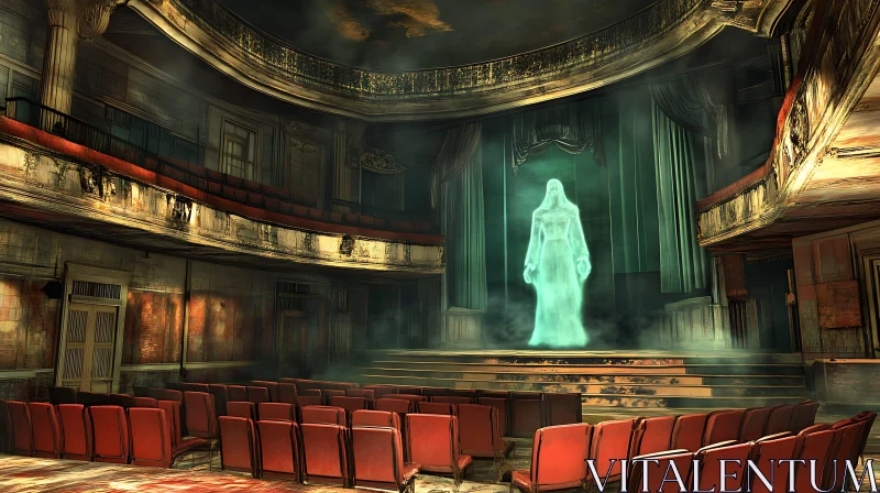 Theater Ghost: A Spectral Performance AI Image