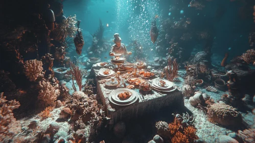 Coral Reef Culinary Art Underwater Feast