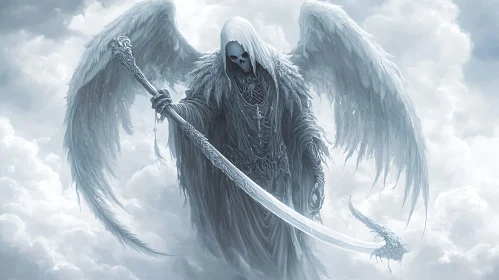 Winged Reaper Among the Clouds