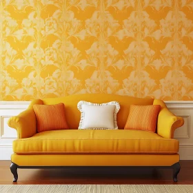 Bright Interior with Yellow Sofa