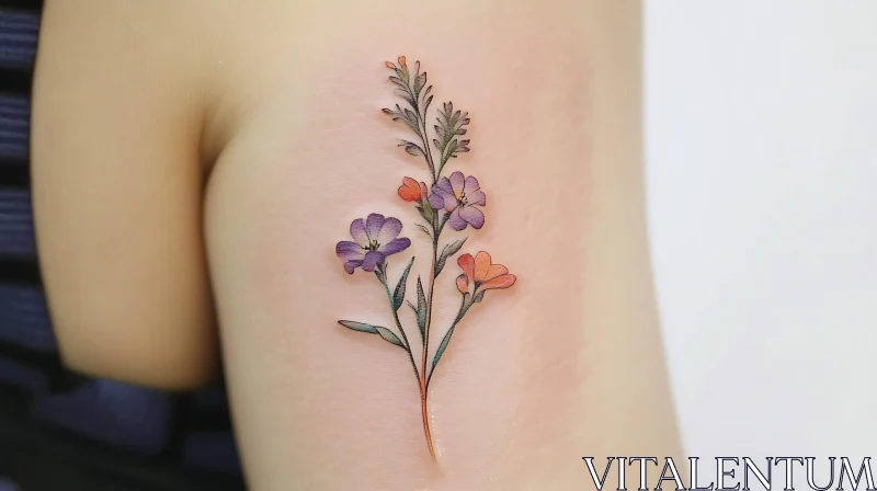 Floral Arm Tattoo AI Image