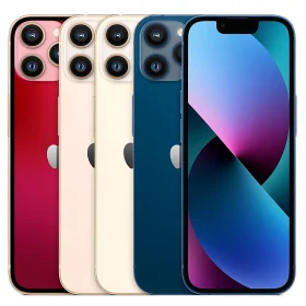 Smartphones in Red, Beige, and Blue