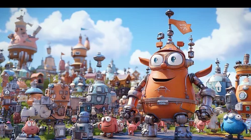 Animated Robot Metropolis