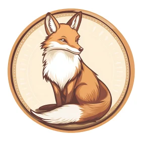 Stylized Fox Illustration with Soft Colors