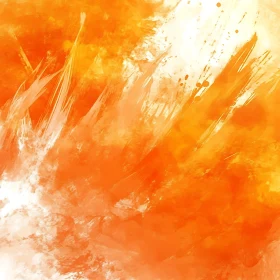 Dynamic Orange Abstract Painting