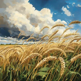 Wheat Field Oil Painting